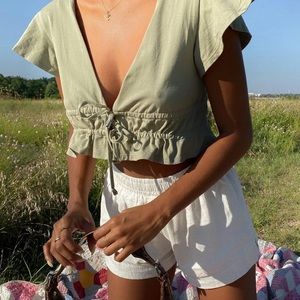 Jamison Reid Crop Top - Khaki